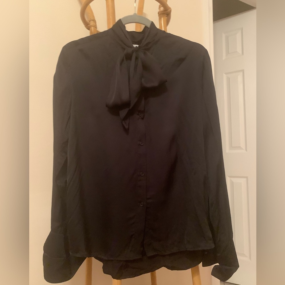 &OTHER STORIES bow tie silky shirt